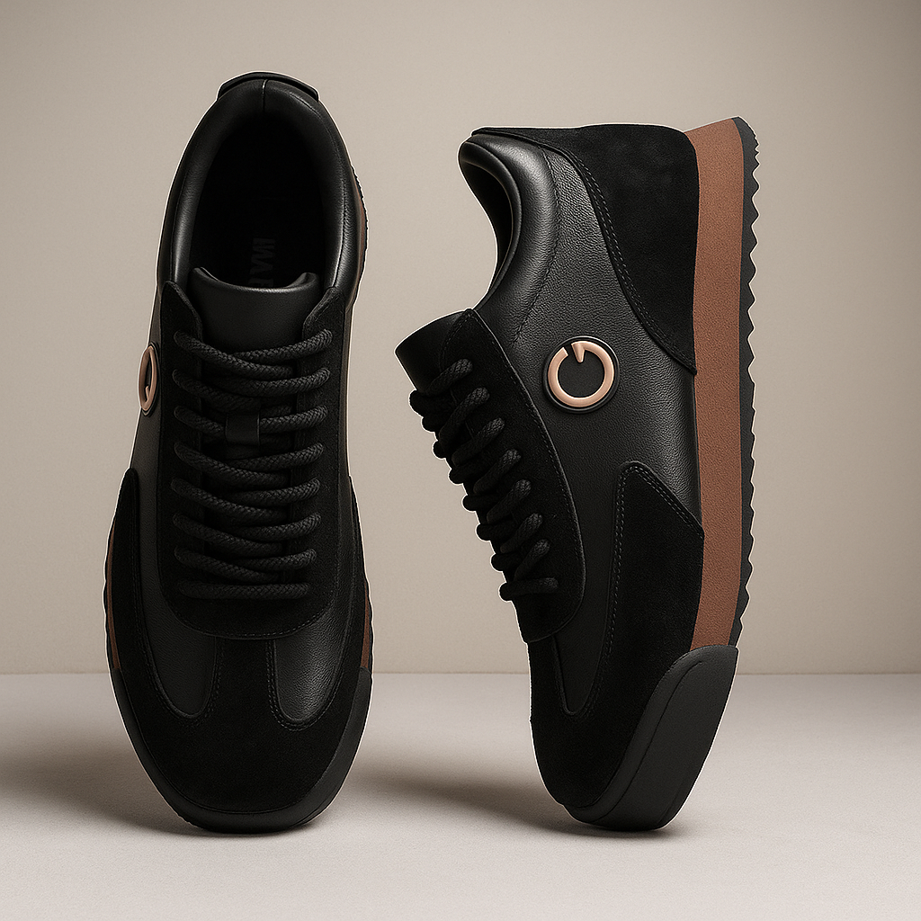 Herren Sneaker Mit Weichen Overlays Glatter Basis Griffiger Außensohle