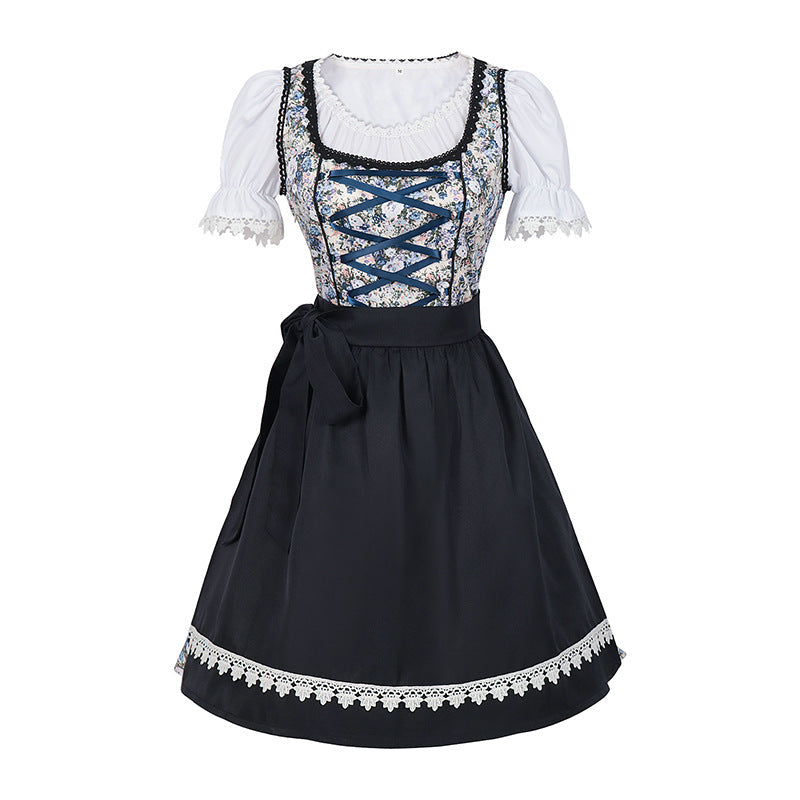 Dirndl Damen Oktoberfest Kostüm Kleid Trachtenkleid für Partys festlich