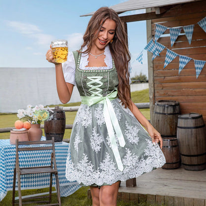 Dirndl Damen Oktoberfest Kleid mit Spitze | Trachtenkleid | Oktoberfest Outfit, Wiesn, Spitzenkleid, festlich