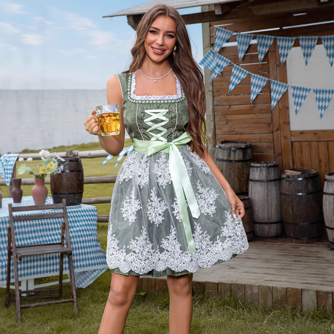 Dirndl Damen Oktoberfest Kleid mit Spitze | Trachtenkleid | Oktoberfest Outfit, Wiesn, Spitzenkleid, festlich
