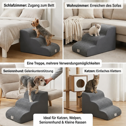 Haustiertreppe für Hunde und Katzen - PawStep Luxus-Treppe