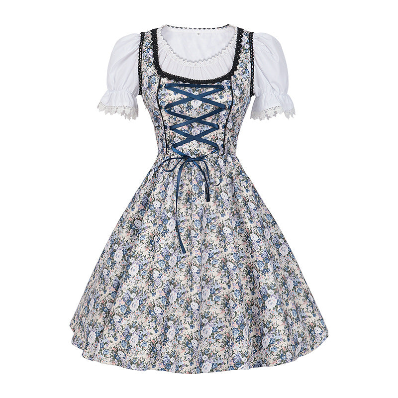 Dirndl Damen Oktoberfest Kostüm Kleid Trachtenkleid für Partys festlich