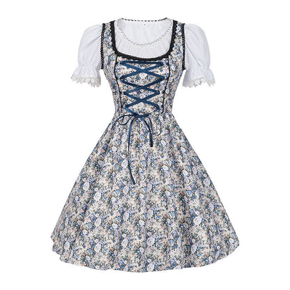 Dirndl Damen Oktoberfest Kostüm Kleid Trachtenkleid für Partys festlich