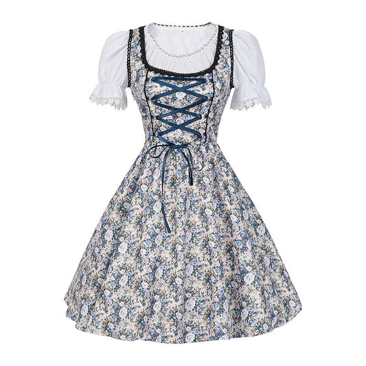 Dirndl Damen Oktoberfest Kostüm Kleid Trachtenkleid für Partys festlich