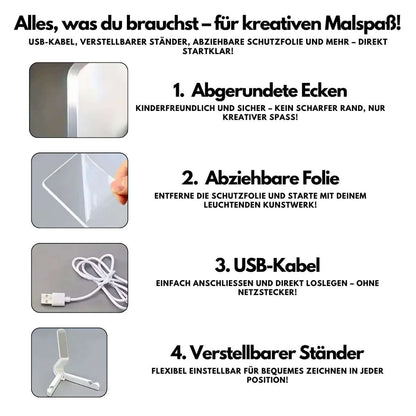 LED-Zeichentisch für kreative Lichtmalerei