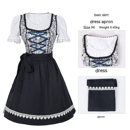 Dirndl Damen Oktoberfest Kostüm Kleid Trachtenkleid für Partys festlich