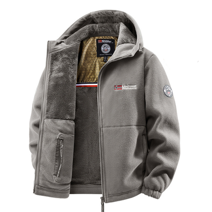 Herren Winterjacke Mit Thermofutter Und Verstellbarer Kapuze
