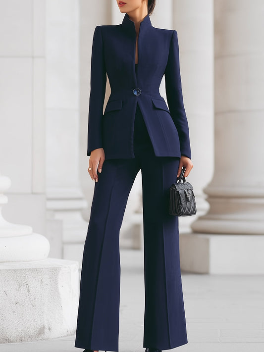 Damen Zweiteiler Maßgeschneiderter Blazer Und Gerade Hose