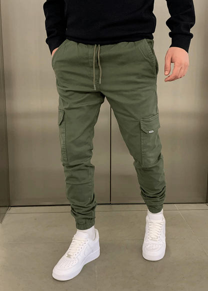 Herren Cargo-Jogginghose mit Elastikbund und Seitentaschen