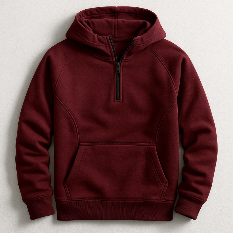 Herren Hoodie Mittelgewicht Rippbündchen Regular Fit