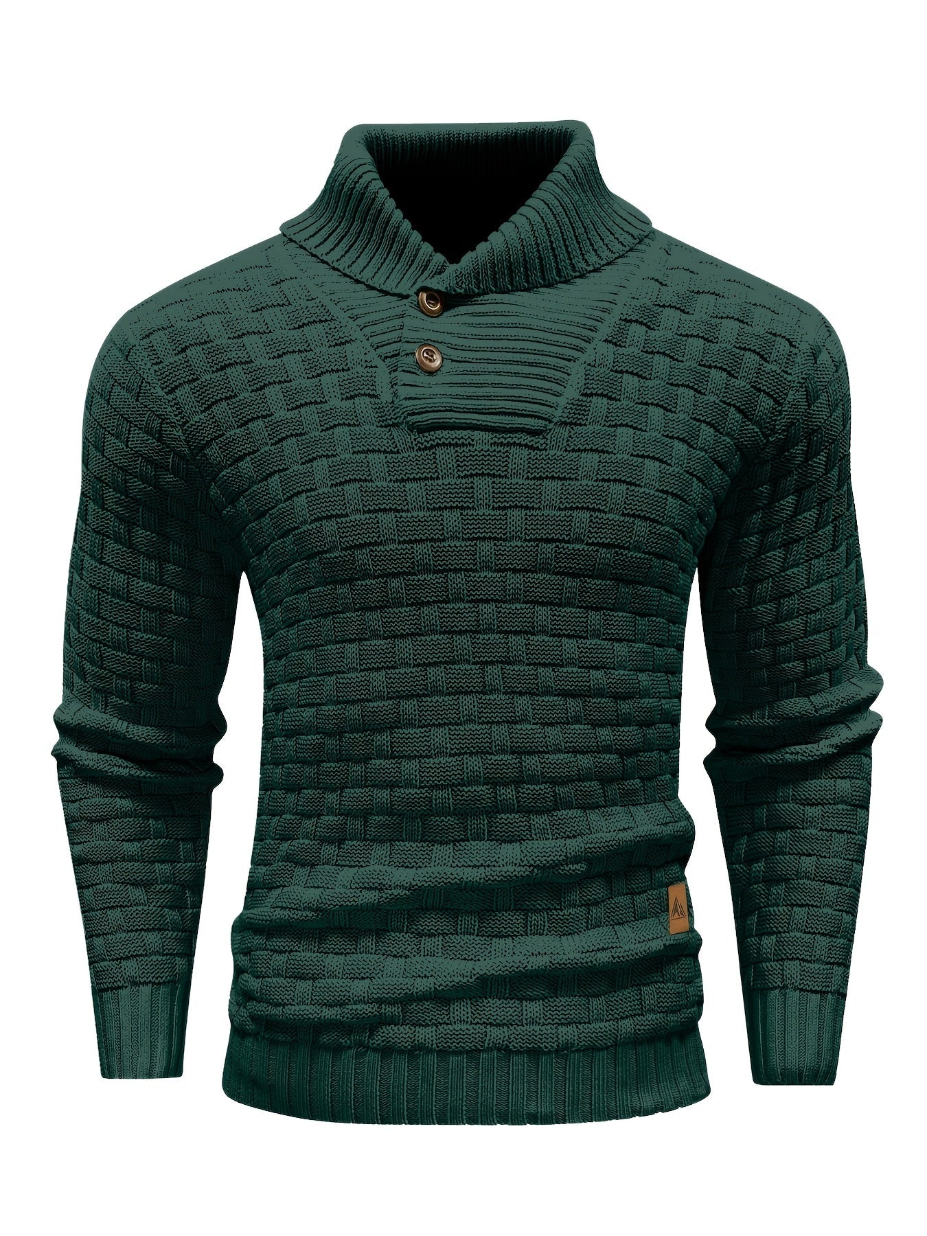 Herren Pullover Mit Waffelstruktur Und Schalkragen