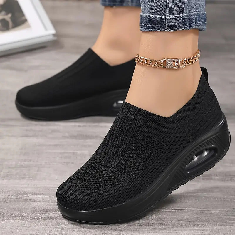 Damen Orthopädische Slip-On Sneaker Mit Fußgewölbeunterstützung Und Rutschfester Sohle