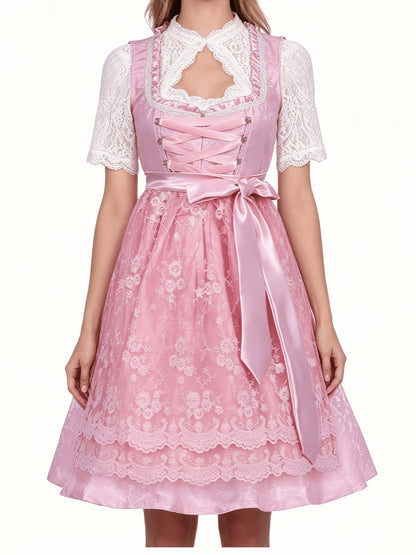 Oktoberfest Kostüm Damen Dirndl | Trachtenkleid mit Spitze | Dirndl Kostüm, Wiesn Outfit,