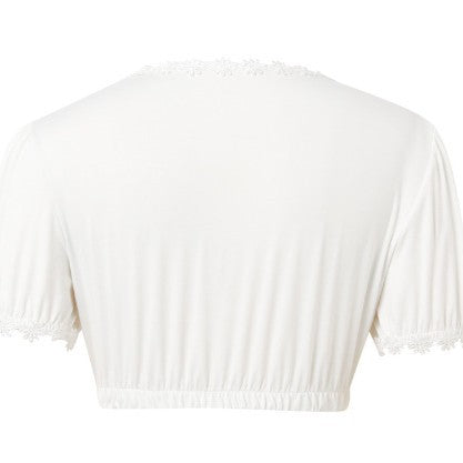 Dirndlbluse Damen Oktoberfest Trachtenbluse kurzarm für Dirndl und Wiesn