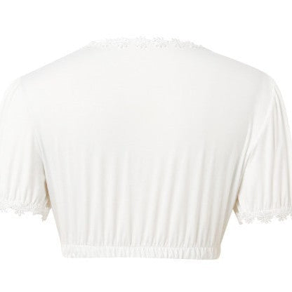 Dirndlbluse Damen Oktoberfest Trachtenbluse kurzarm für Dirndl und Wiesn