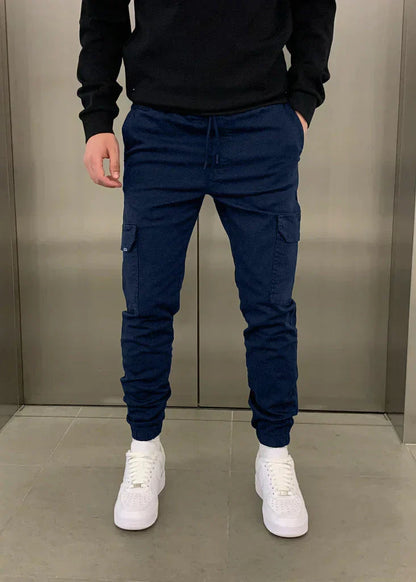 Herren Cargo-Jogginghose mit Elastikbund und Seitentaschen