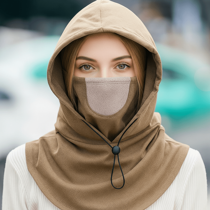 Wintermütze Mit Nackenschutz Und Winddichter Außenschicht
