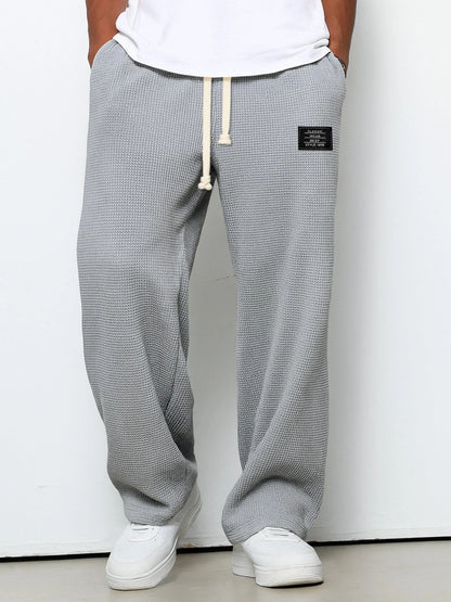 Herren Weit Geschnittene Hose Mit Verstellbarem Bund Und Seitentaschen