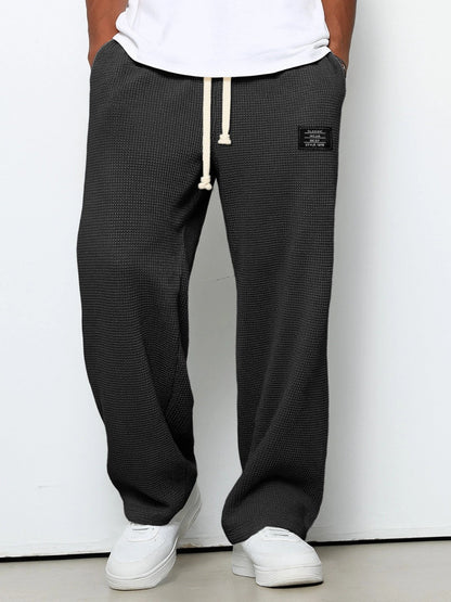 Herren Weit Geschnittene Hose Mit Verstellbarem Bund Und Seitentaschen