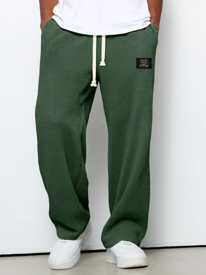 Herren Weit Geschnittene Hose Mit Verstellbarem Bund Und Seitentaschen