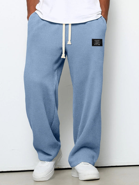 Herren Weit Geschnittene Hose Mit Verstellbarem Bund Und Seitentaschen