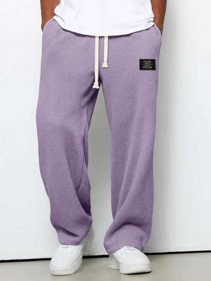 Herren Weit Geschnittene Hose Mit Verstellbarem Bund Und Seitentaschen