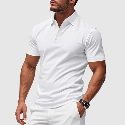Herren-Poloshirt Atmungsaktiv Sportlicher Schnitt Formstabil