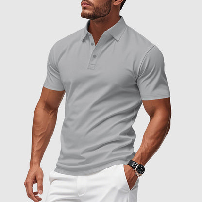 Herren-Poloshirt Atmungsaktiv Sportlicher Schnitt Formstabil