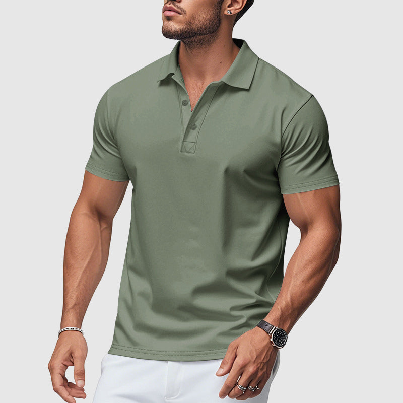 Herren-Poloshirt Atmungsaktiv Sportlicher Schnitt Formstabil