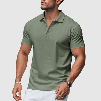 Herren-Poloshirt Atmungsaktiv Sportlicher Schnitt Formstabil