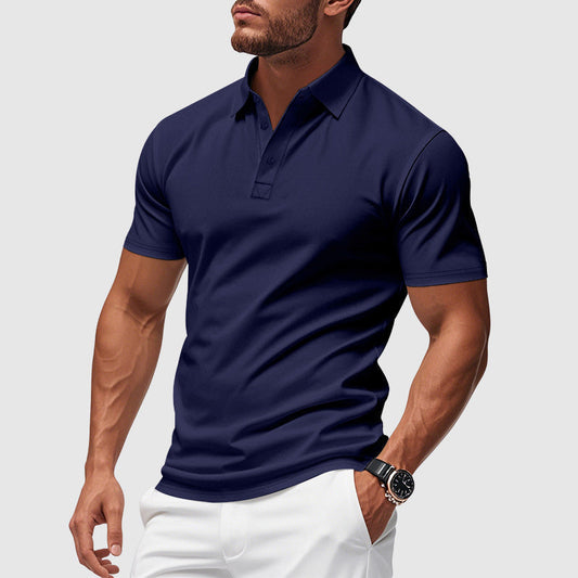 Herren-Poloshirt Atmungsaktiv Sportlicher Schnitt Formstabil