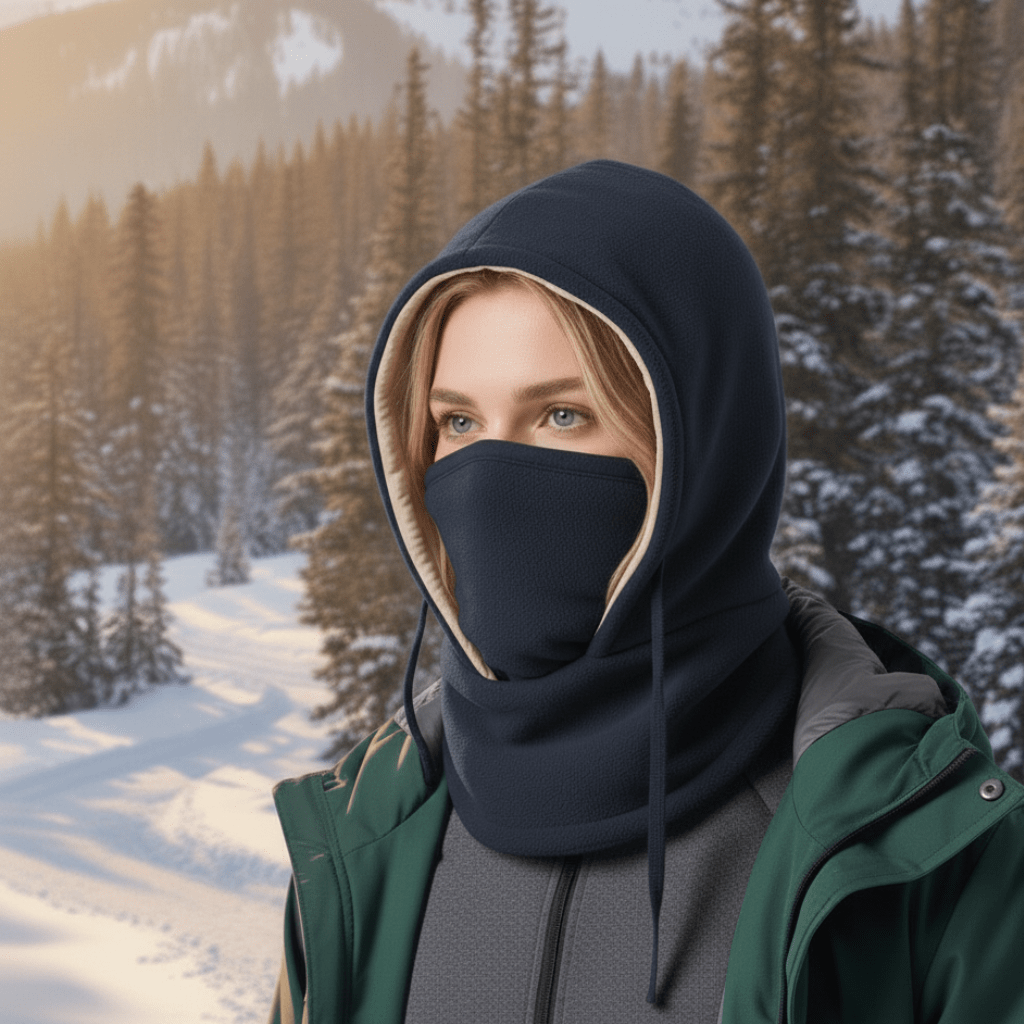 Wintermütze Mit Nackenschutz Und Winddichter Außenschicht