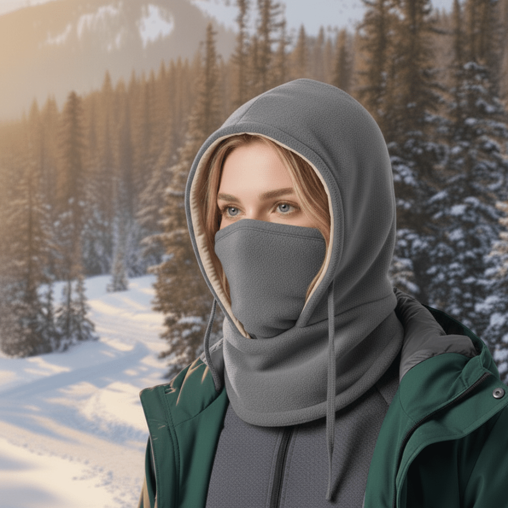 Wintermütze Mit Nackenschutz Und Winddichter Außenschicht