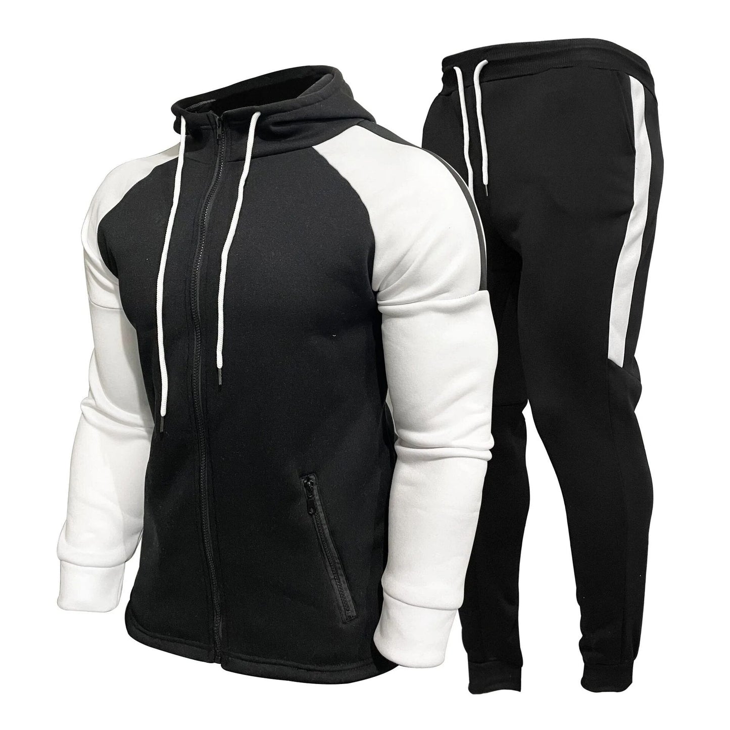 Herren Trainingsanzug mit Feuchtigkeitskontrolle und Reißverschlussjacke