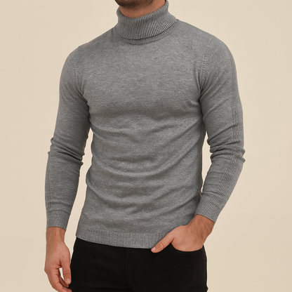 Herren Winter Rollkragen Slim Fit Pullover