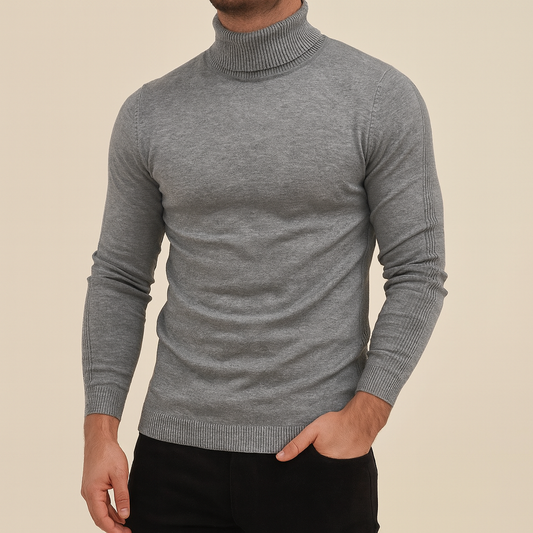 Herren Winter Rollkragen Slim Fit Pullover