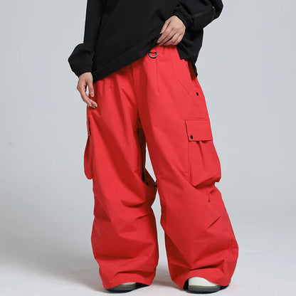 Unisex Skihose Lockerer Schnitt Atmungsaktive Snowboardhose Mit Reißverschluss Und Isoliertem Design