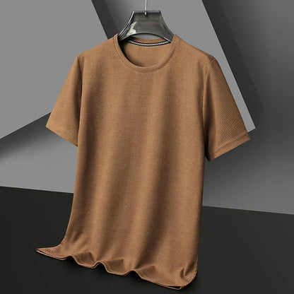Herren T-Shirt mit Rundhalsausschnitt, Waffelstruktur und Mesh-Gewebe
