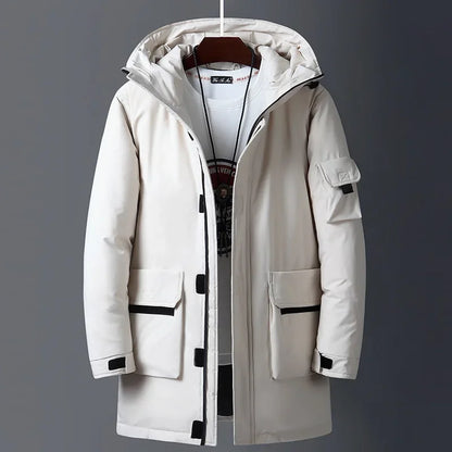 Herren‑Parka aus Lammwolle mit Kapuze