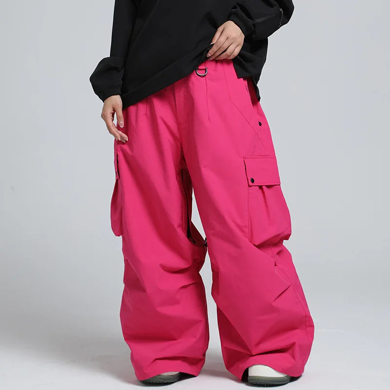 Unisex Skihose Lockerer Schnitt Atmungsaktive Snowboardhose Mit Reißverschluss Und Isoliertem Design