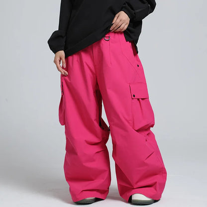 Unisex Skihose Lockerer Schnitt Atmungsaktive Snowboardhose Mit Reißverschluss Und Isoliertem Design