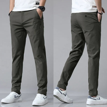 Herren Stretchhose Schlanke Passform Atmungsaktiv Soft-Touch