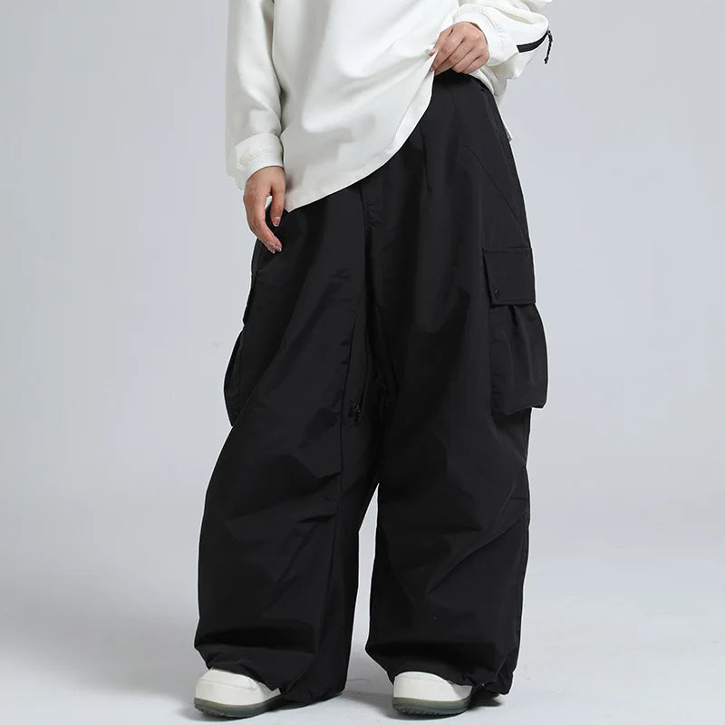 Unisex Skihose Lockerer Schnitt Atmungsaktive Snowboardhose Mit Reißverschluss Und Isoliertem Design