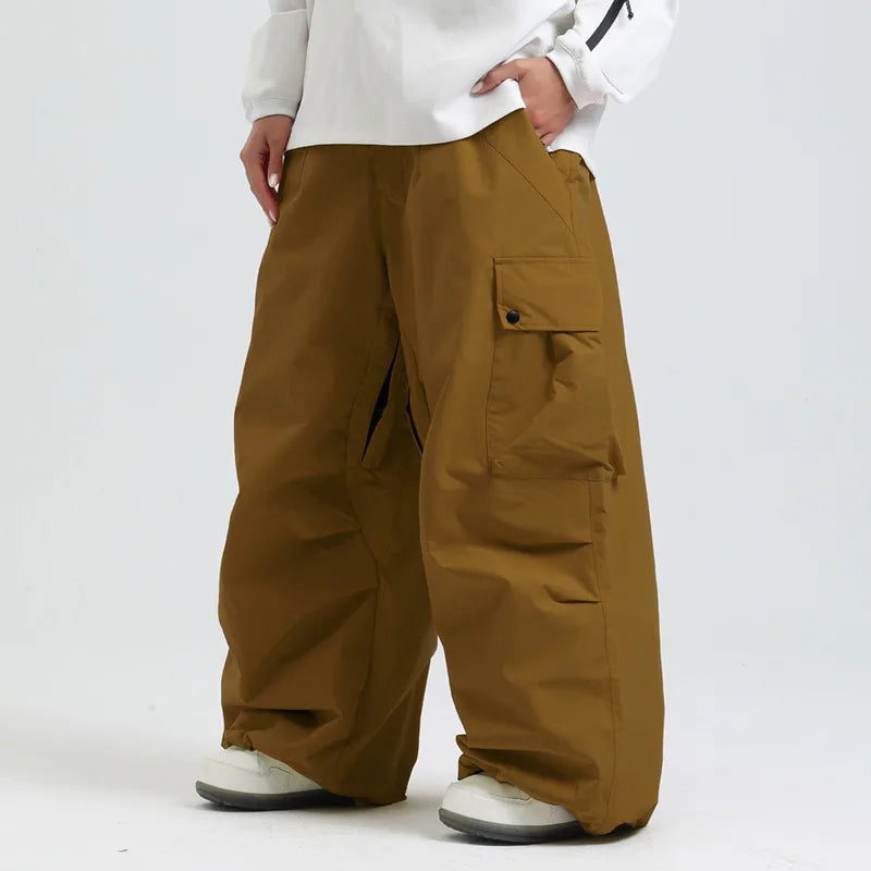 Unisex Skihose Lockerer Schnitt Atmungsaktive Snowboardhose Mit Reißverschluss Und Isoliertem Design