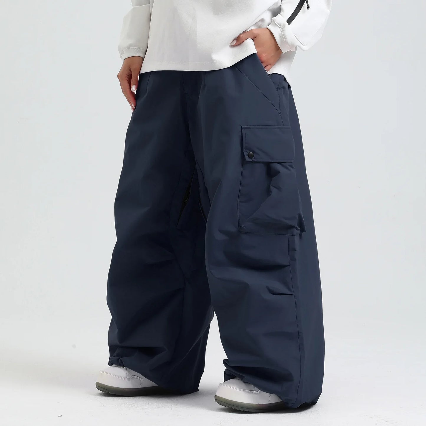 Unisex Skihose Lockerer Schnitt Atmungsaktive Snowboardhose Mit Reißverschluss Und Isoliertem Design