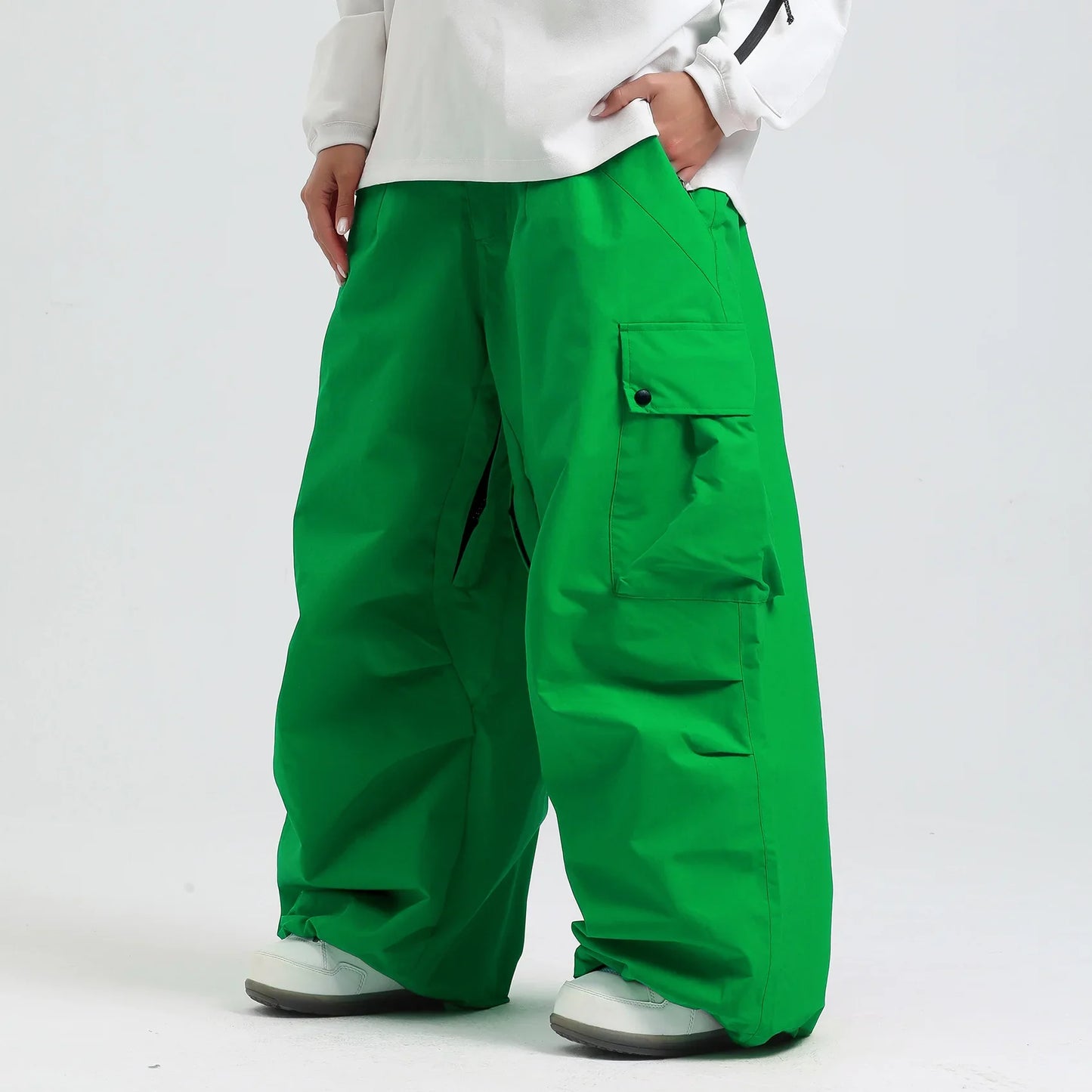 Unisex Skihose Lockerer Schnitt Atmungsaktive Snowboardhose Mit Reißverschluss Und Isoliertem Design