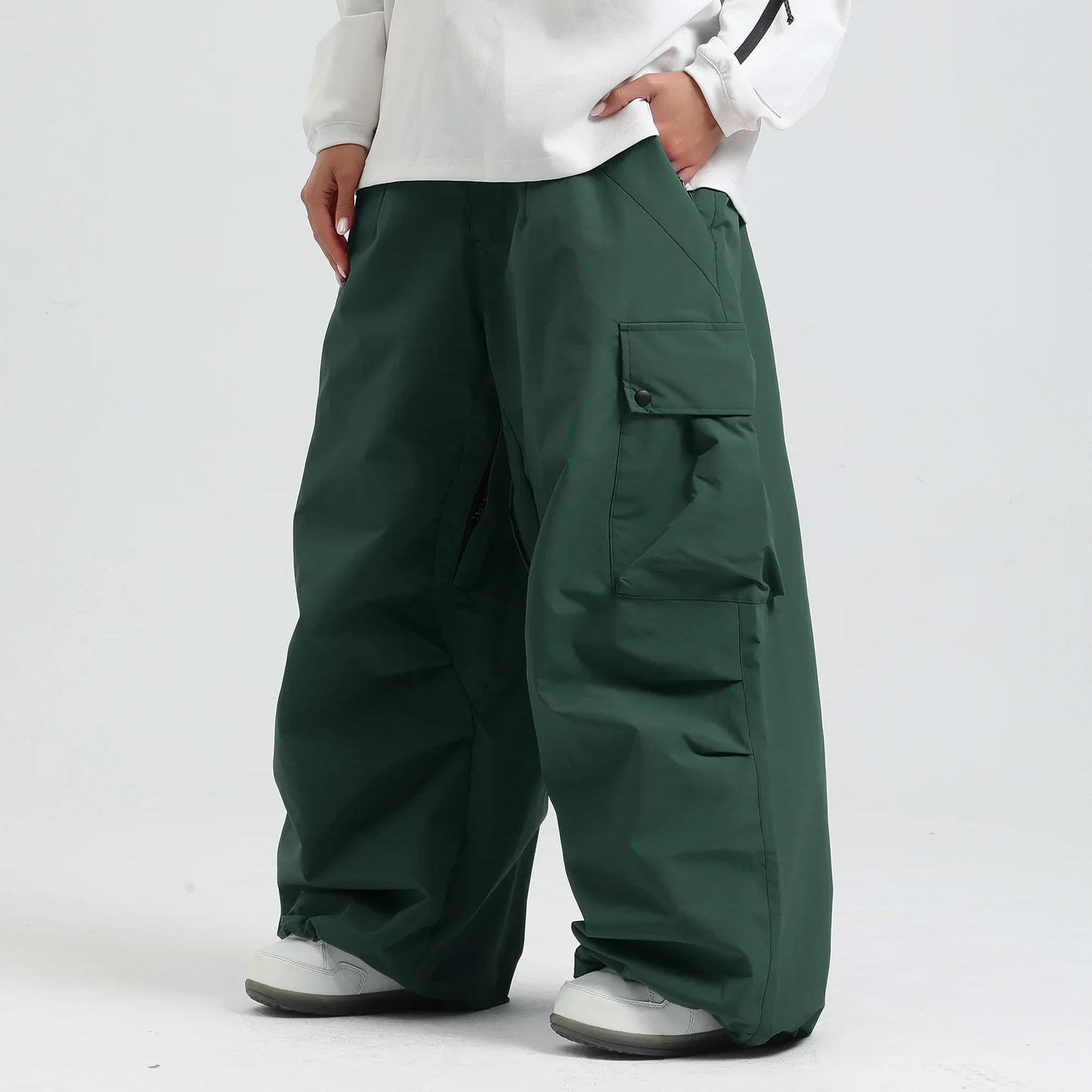 Unisex Skihose Lockerer Schnitt Atmungsaktive Snowboardhose Mit Reißverschluss Und Isoliertem Design