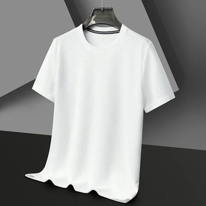 Herren T-Shirt mit Rundhalsausschnitt, Waffelstruktur und Mesh-Gewebe