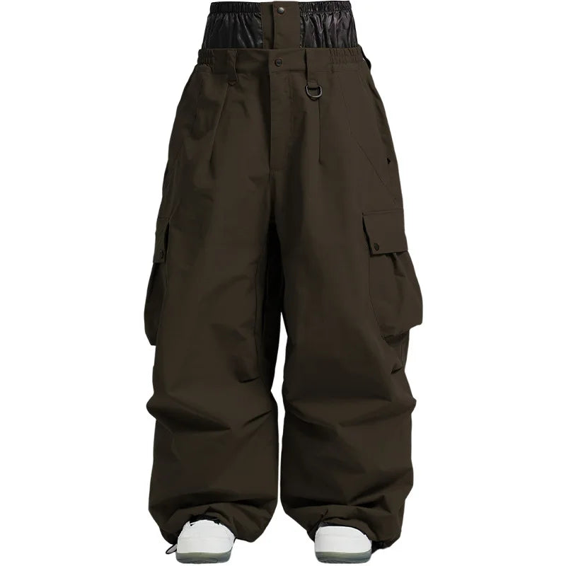 Unisex Skihose Lockerer Schnitt Atmungsaktive Snowboardhose Mit Reißverschluss Und Isoliertem Design