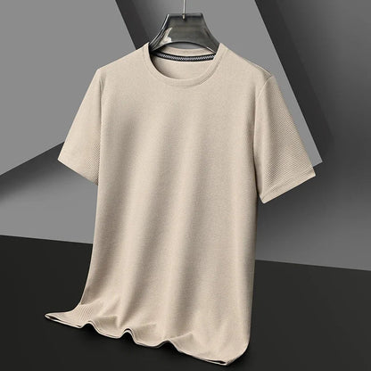 Herren T-Shirt mit Rundhalsausschnitt, Waffelstruktur und Mesh-Gewebe